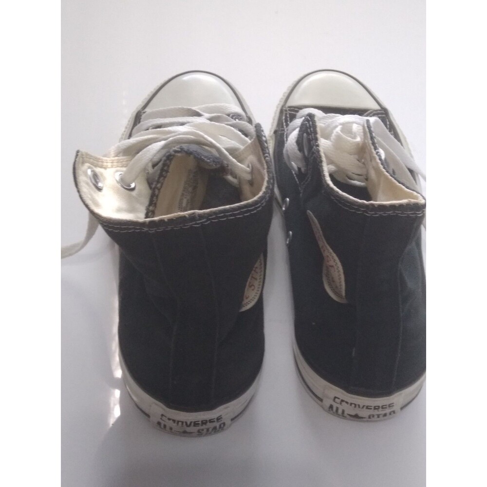 Converse Black and White High Top Lace Up Sneakers Mens 5 womens 7 - Picture 11 of 11